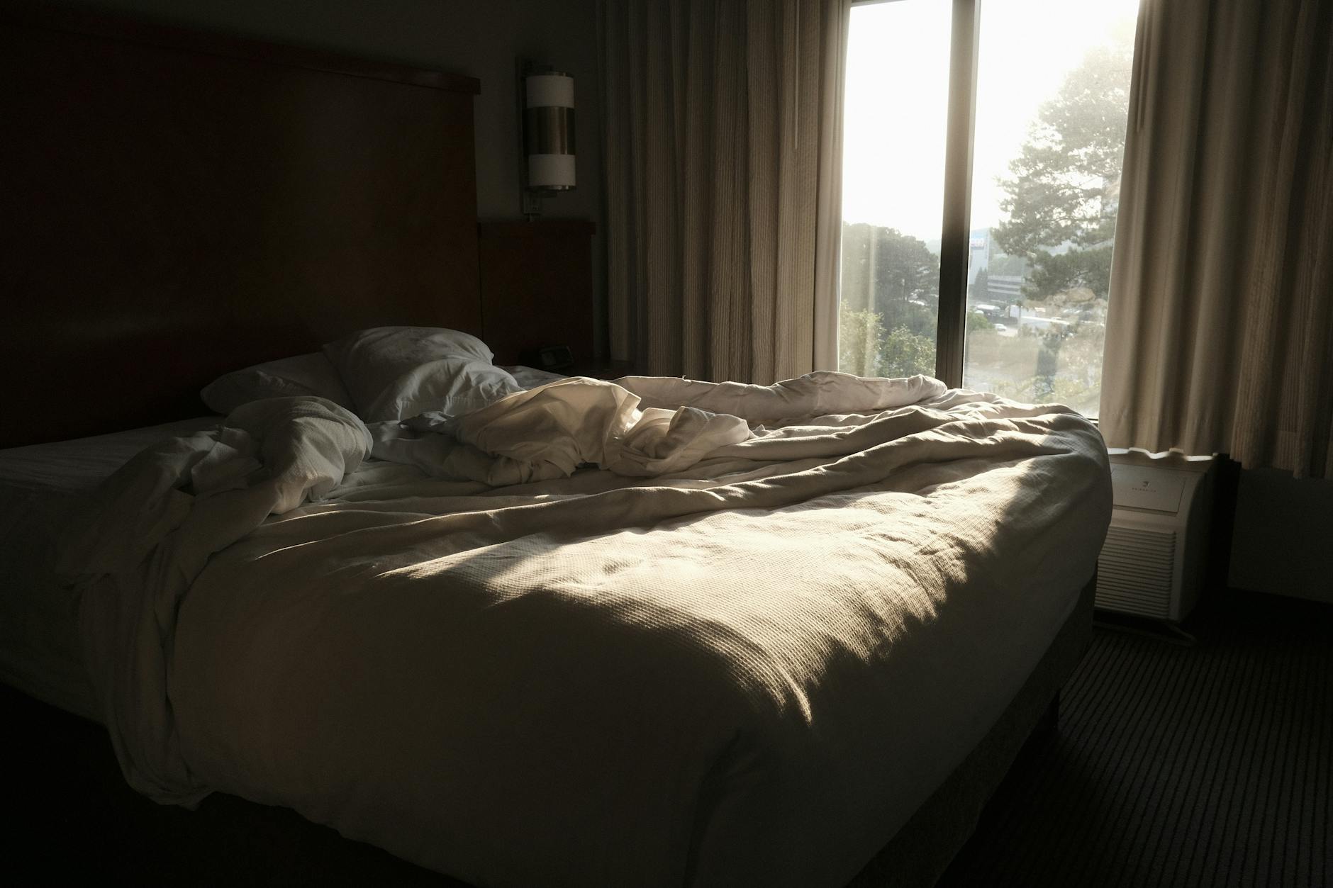 Sunrise through a bedroom window — morning light and the circadian system