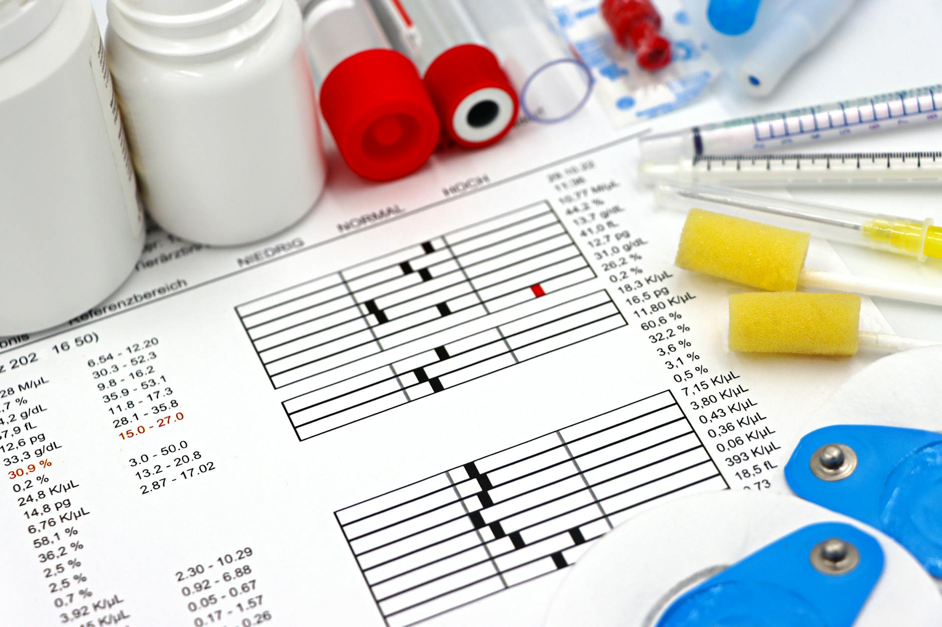 Cholesterol lab report and statin pill bottle — statin primary prevention absolute risk reduction NNT cardiology