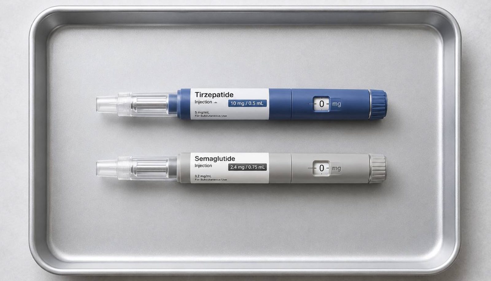 Tirzepatide vs semaglutide comparison — SURMOUNT-5 head-to-head trial data on weight loss